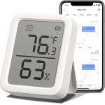 SwitchBot Thermometer Hygrometer, Bluetooth Indoor Humidity Meter for Home, Temperature Sensor with App Control, Large LCD Display, Notification Alerts, 2-Year Data Storage Export - Image 3
